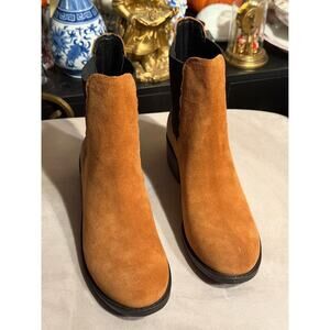 Suede Chelsea Ankle Boots, by Their Slip-on Design- Elastic Side Panels.